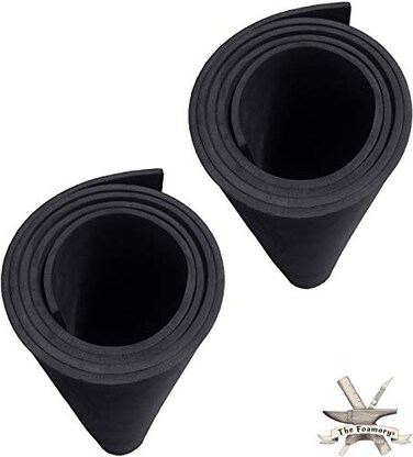 The Foamory 2Pack Shape Retention EVA Cosplay Foam 6mm Thick Black XLarge 35x59 High Density EVA Craft Foam Sheets Premium 85 kgm3 Heat Shape Material for DIY Con or Halloween Costumes