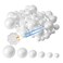 FFchuanhe 63Pack Craft Foam Balls Assorted Sizes 0824 in 60Pack Foam Balls for Arts and Crafts Christmas School Craft Project and Holiday Party