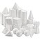 SOUJOY 32 Pack White Foam Shape 8 Shapes Craft Foam Ball Kid DIY Art Foam Cone for Home School Craft Project Table Centerpiece Flower Arrangement Props