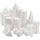 SOUJOY 32 Pack White Foam Shape 8 Shapes Craft Foam Ball Kid DIY Art Foam Cone for Home School Craft Project Table Centerpiece Flower Arrangement Props