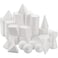 SOUJOY 32 Pack White Foam Shape 8 Shapes Craft Foam Ball Kid DIY Art Foam Cone for Home School Craft Project Table Centerpiece Flower Arrangement Props