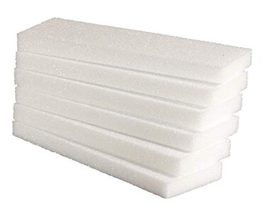 Hygloss Products Foam Blocks Craft Foam XPS for Projects Arts Crafts 4 x 12 x 1 White 6 Pieces