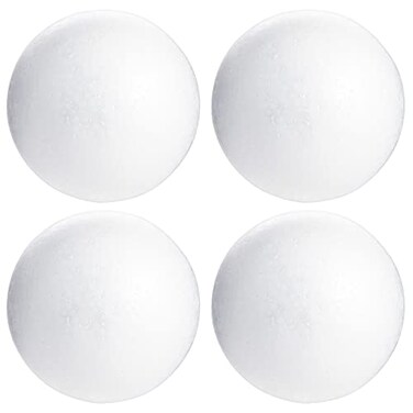 Bright Creations Foam Balls 5Inch White 4 Pack Craft Foam Spheres for DIY Craft Projects Floral Arrangements DIY Ornaments