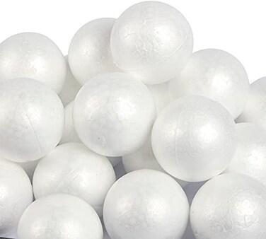 LOMIMOS 24pcs 4 Inch Foam Balls White Craft Balls for Arts Crafts DIY Cratfs School Projects Christmas Easter Home Party Decoration