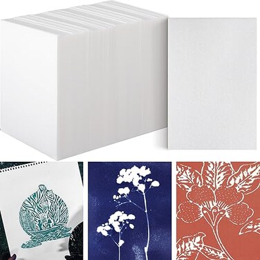 Cholemy 120 Pcs Foam Printing Plates 6 x 9 Inch White Foam Sheets 120 Inch Thick Board Paper Sheets for Card Making Crafting Printing DIY Project Stamp Classroom Scrap Booking