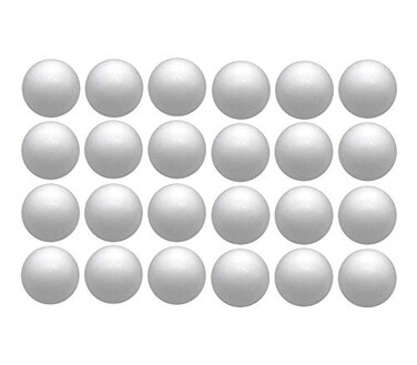 Crafjie 4 Inch Craft Foam Balls 24Pack Supplies Foam Balls for Christmas DIY Arts and Crafts Smooth Polystyrene Foam Ball for Decoration Household School Projects White