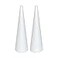 Crafjie Foam Cones for DIY Arts and Crafts 41 x 136 in 2 Pack White Polystyrene Christmas Tree Foam Cones Craft Supplies for DIY Home Craft Project Christmas Tree Table Centerpiece