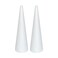 Crafjie Foam Cones for DIY Arts and Crafts 41 x 136 in 2 Pack White Polystyrene Christmas Tree Foam Cones Craft Supplies for DIY Home Craft Project Christmas Tree Table Centerpiece