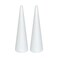 Crafjie Foam Cones for DIY Arts and Crafts 41 x 136 in 2 Pack White Polystyrene Christmas Tree Foam Cones Craft Supplies for DIY Home Craft Project Christmas Tree Table Centerpiece