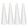 Crafjie Foam Cones for DIY Arts and Crafts 355 x 118 in 4 Pack White Polystyrene Christmas Tree Foam Cones Craft Supplies for DIY Home Craft Project Christmas Tree Table Centerpiece