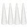 Crafjie Foam Cones for DIY Arts and Crafts 355 x 118 in 4 Pack White Polystyrene Christmas Tree Foam Cones Craft Supplies for DIY Home Craft Project Christmas Tree Table Centerpiece