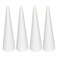 Crafjie Foam Cones for DIY Arts and Crafts 355 x 118 in 4 Pack White Polystyrene Christmas Tree Foam Cones Craft Supplies for DIY Home Craft Project Christmas Tree Table Centerpiece