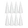 Crafjie Foam Cones for DIY Arts and Crafts 375 x 97 in 8 Pack White Polystyrene Foam Cones Christmas Tree Craft Supplies for DIY Home Craft Project Christmas Tree Table Centerpiece