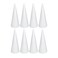 Crafjie Foam Cones for DIY Arts and Crafts 375 x 97 in 8 Pack White Polystyrene Foam Cones Christmas Tree Craft Supplies for DIY Home Craft Project Christmas Tree Table Centerpiece