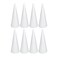 Crafjie Foam Cones for DIY Arts and Crafts 375 x 97 in 8 Pack White Polystyrene Foam Cones Christmas Tree Craft Supplies for DIY Home Craft Project Christmas Tree Table Centerpiece
