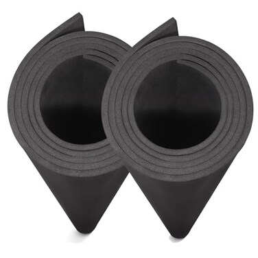 MEARCOOH 2Pack Large EVA Foam Sheets Black 6mm EVA Foam Cosplay 1mm to 6mm 355 x 59 Sheet Premium High Density 86 kgm3 for Craft DIY Projects 2PCS Black 6mm