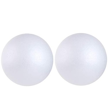 CCINEE 2PCS 79 Inch White Foam Balls Polystyrene Craft Balls Foam Balls for Art Craft Household School Projects and Christmas Easter Party Decorations