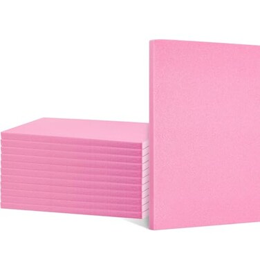 Frienda 12 Pcs Foam Board Bulk XPS Foam Sheet Panel for DIY Crafts Sculpture Modeling Floral Arrangements School Home Office Art15 X 75 X 12Pink