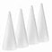 FFchuanhe 4Pack Craft Foam Cones46X154in Polystyrene Cone Shaped Foam Foam Tree Cones for Arts and Crafts Christmas School Wedding Birthday DIY Home Craft Project White