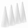 FFchuanhe 4Pack Craft Foam Cones46X154in Polystyrene Cone Shaped Foam Foam Tree Cones for Arts and Crafts Christmas School Wedding Birthday DIY Home Craft Project White
