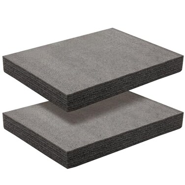 Okuna Outpost Polyethylene Foam Sheets Customizable Foam Inserts for Cases Polyethylene Pad Cushioning Versatile Craft Sheets Packing Padding Pack of 2 16 x 12 x 2 in