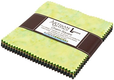 Robert Kaufman Lunn Studios Artisan Batiks Prisma Dyes Rainforest Charm Squares 42 5inch Squares Charm Pack Fabrics CHS27042