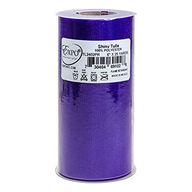 Expo International Expo Shiny Tulle Spool of 25Yard Purple