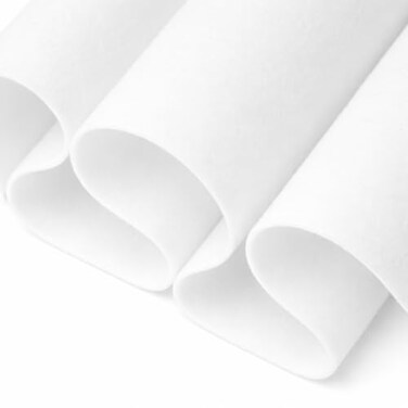 FabricLA Acrylic Felt Fabric by the Yard 72 Inch Wide Craft Sewing Cosplay Costumes NoFray Clean Cut White 2 Yard