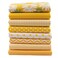 Hanjunzhao Yellow Fat Quarters Fabric Bundles 18x22 inch for Sewing Quilting Crafting