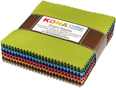 Robert Kaufman Kona Cotton Dusty 101 Palette Charm Square 101 5inch Squares Charm Pack CHS563101