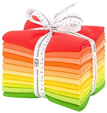 Robert Kaufman Kona Cotton Solids Citrus Fruit 12 Fat Quarters Fabrics FQ137012
