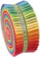 Robert Kaufman 212inch Strips Roll Up Kona Cotton Solids New Bright Palette 41Pcs