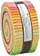 Robert Kaufman Kona Cotton Solids Sunrise COLORSTORY Jelly Roll Up 25 Fabric Quilting Strips RU26243