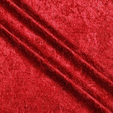 Barcelonetta Crushed Velvet Fabric 96 Velvet 4 Spandex 60 Wide for Sewing Apparel Red 2 Yards