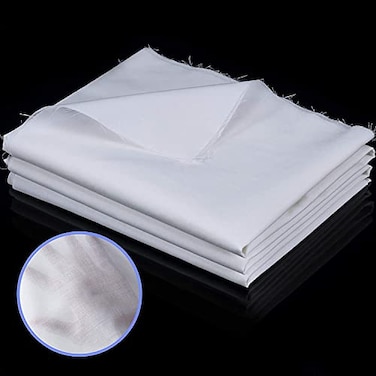 Tatuo Cotton Polyester Fabric Soft and Breathable Wide Muslin Broadcloth Fabric for Lining Cloth Sewing Craft Embroidery Skirts Dress Bedding Curtains Quilting16 Yard X 5 YardWhite