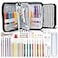 SHAXANO Crochet Hooks Kit with Case 95Piece Ergonomic Crochet Needles Weave Yarn Kits DIY Hand Knitting Art Tools for Beginners and Experienced Crochet Lovers