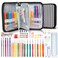 SHAXANO Crochet Hooks Kit with Case 95Piece Ergonomic Crochet Needles Weave Yarn Kits DIY Hand Knitting Art Tools for Beginners and Experienced Crochet Lovers