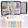 SHAXANO Crochet Hooks Kit with Case 95Piece Ergonomic Crochet Needles Weave Yarn Kits DIY Hand Knitting Art Tools for Beginners and Experienced Crochet Lovers