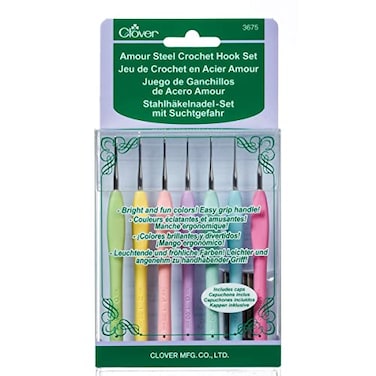 Clover Amour Steel Crochet Hook Set