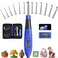Zcvtbye 12 Size Counting Crochet Hook for Beginners Lighted Led Digital Row Stitch Counter with Ergonomic Soft Handle Interchangeable Metal Hook Heads USB Rechargeable for Dark Yarn