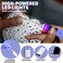 Zcvtbye 12 Size Counting Crochet Hook for Beginners Lighted Led Digital Row Stitch Counter with Ergonomic Soft Handle Interchangeable Metal Hook Heads USB Rechargeable for Dark Yarn