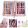 Mdoker Latest Inline Crochet Hook Set with Case Aluminum Ergonomic Crochet HooksNonSlip Hooks for Arthritic HandsNice Gift for Women3mm10mm