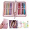 Mdoker Latest Inline Crochet Hook Set with Case Aluminum Ergonomic Crochet HooksNonSlip Hooks for Arthritic HandsNice Gift for Women3mm10mm