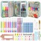Dasonwin 60Piece Ergonomic Crochet Hooks Set with Travel Case Aluminum Crochet Needles Kit for Beginners Experts ArthritisFriendly DesignIncludes Stitch Markers AccessoriesGreen