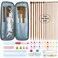 Mdoker Bamboo Knitting Needle Set with Case 36pcs Straight Single Pointed Kniting Needles 135inch Length Sweater Needles for DIY Knitting Projects2mm10mm Knitting Set with Accessories
