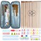 Mdoker Bamboo Knitting Needle Set with Case 36pcs Straight Single Pointed Kniting Needles 135inch Length Sweater Needles for DIY Knitting Projects2mm10mm Knitting Set with Accessories
