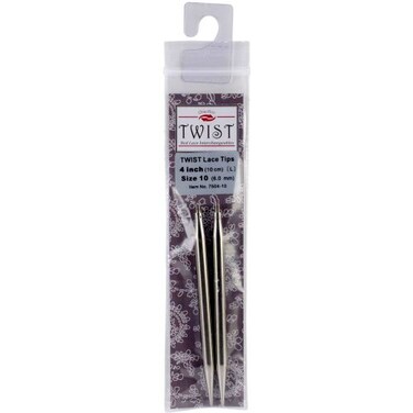 ChiaoGoo Needle Tips 4 inch 10cm for Twist Red Lace Interchangeable Set Size US 5 375mm 75045