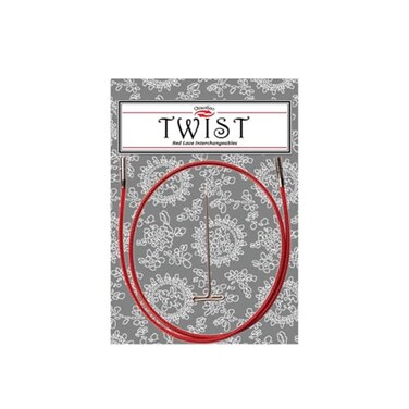 ChiaoGoo 7522S Twist Lace Interchangeable Cables 22Inch Small Red