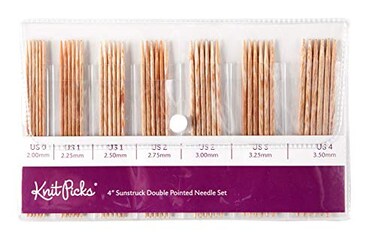 Knit Picks Double Pointed Wood Knitting Needle Set Sunstruck 4