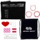 ChiaoGoo Twist Red Lace 5Inch Mini 7500M Interchangeable Circular Needle Set Sizes US 000 00 0 1 15 with 3 Cords Connectors Stitch Markers Stoppers with Project Bag